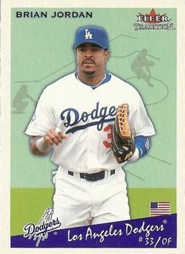 #U186 Brian Jordan - Los Angeles Dodgers - 2002 Fleer Tradition Update Baseball