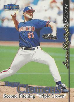 #U3 Roger Clemens - Toronto Blue Jays - 1998 Fleer Tradition Update Baseball