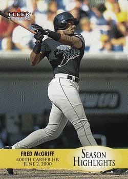 #U4 Fred McGriff - Tampa Bay Devil Rays - 2000 Fleer Tradition Update Baseball