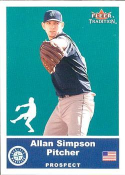 #U81 Allan Simpson - Seattle Mariners - 2002 Fleer Tradition Update Baseball