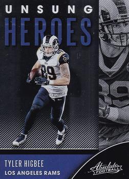 #UH-TH Tyler Higbee - Los Angeles Rams - 2020 Panini Absolute - Unsung Heroes Football