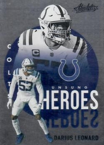 #UH7 Darius Leonard - Indianapolis Colts - 2021 Panini Absolute - Unsung Heroes Football