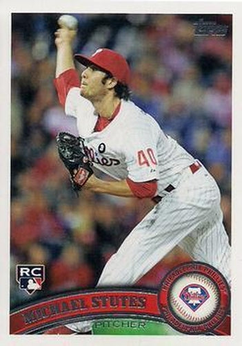 #US117 Michael Stutes - Philadelphia Phillies - 2011 Topps Update Baseball