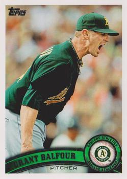 #US135 Grant Balfour - Oakland Athletics - 2011 Topps Update Baseball