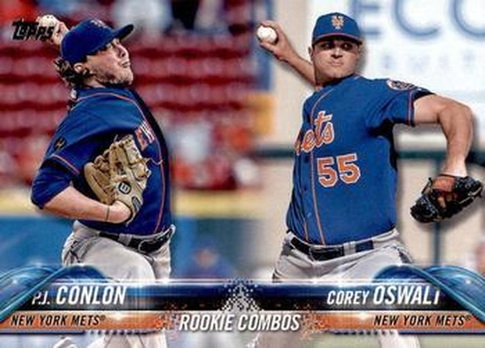 #US13 P.J. Conlon / Corey Oswalt - New York Mets - 2018 Topps Update Baseball