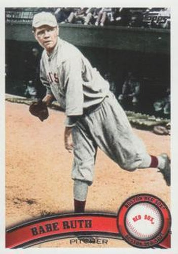 #US154b Babe Ruth - Boston Red Sox - 2011 Topps Update Baseball