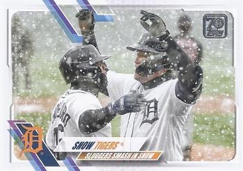 #US155 Snow Tigers: Sluggers Smash in Snow - Detroit Tigers - 2021 Topps Update Baseball