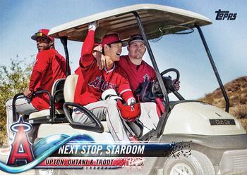 #US158 Next Stop, Stardom Justin Upton / Shohei Ohtani / Mike Trout - Los Angeles Angels - 2018 Topps Update Baseball