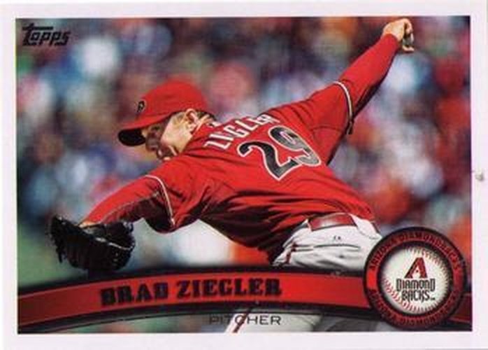 #US170 Brad Ziegler - Arizona Diamondbacks - 2011 Topps Update Baseball