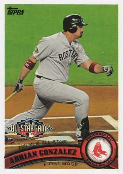#US20 Adrian Gonzalez - Boston Red Sox - 2011 Topps Update Baseball