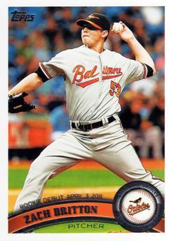 #US228 Zach Britton - Baltimore Orioles - 2011 Topps Update Baseball