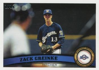 #US250 Zack Greinke - Milwaukee Brewers - 2011 Topps Update Baseball