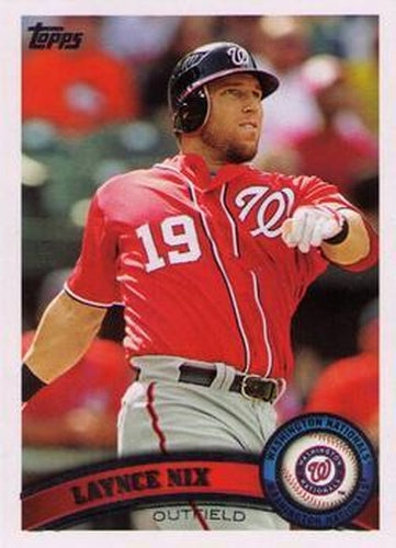 #US284 Laynce Nix - Washington Nationals - 2011 Topps Update Baseball