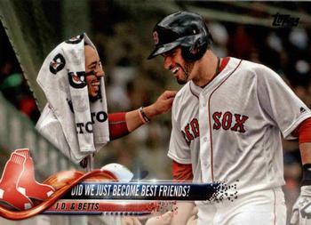 #US69 Did We Just Become Best Friends? Mookie Betts / J.D. Martinez - Boston Red Sox - 2018 Topps Update Baseball