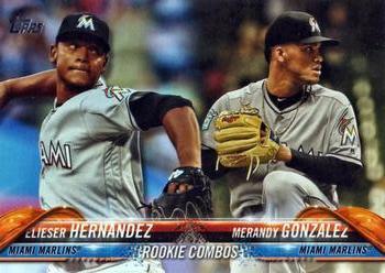 #US77 Elieser Hernandez / Merandy Gonzalez - Miami Marlins - 2018 Topps Update Baseball