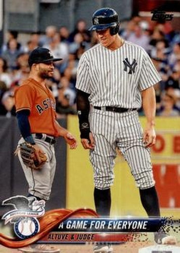 #US79 A Game For Everyone Jose Altuve / Aaron Judge - Houston Astros / New York Yankees - 2018 Topps Update Baseball