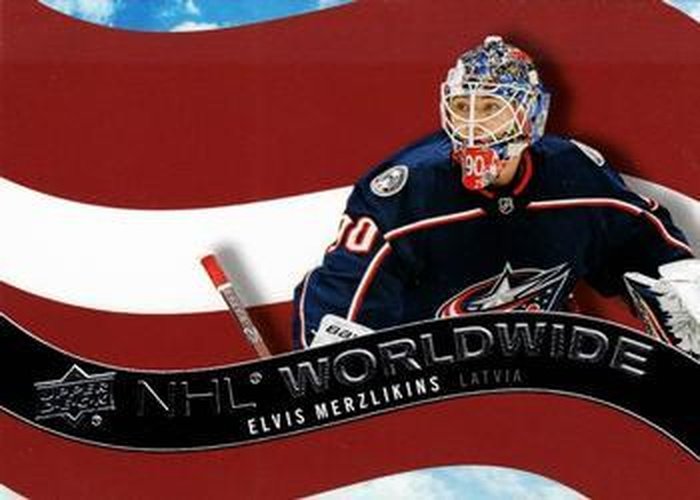 #WW-24 Elvis Merzlikins - Columbus Blue Jackets - 2020-21 Upper Deck - NHL Worldwide Hockey