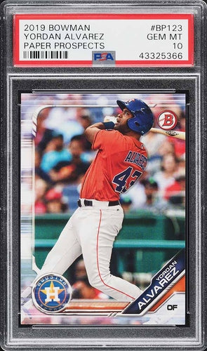 2019 BOWMAN PROSPECTS YORDAN ALVAREZ ROOKIE #BP123 PSA 10 GEM MINT