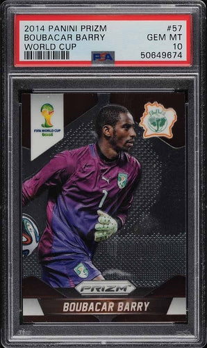 2014 PANINI PRIZM WORLD CUP BOUBACAR BARRY #57 PSA 10 GEM MINT