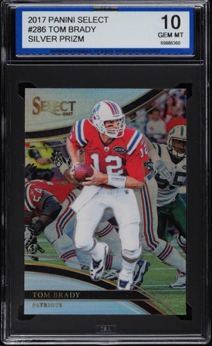 2017 SELECT FIELD LEVEL SILVER PRIZM TOM BRADY #286 ISA 10