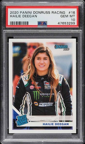 2020 DONRUSS RACING HAILIE DEEGAN ROOKIE #16 PSA 10 GEM MINT