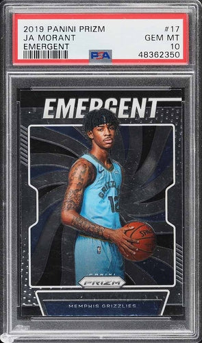 2019 PANINI PRIZM EMERGENT BASKETBALL JA MORANT ROOKIE #17 PSA 10 GEM MINT