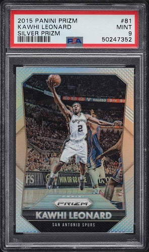 2015-16 Panini Prizm Silver Prizm Kawhi Leonard #81 PSA 9 MINT