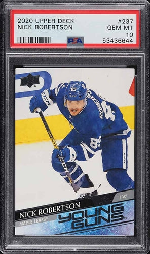 2020-21 UPPER DECK YOUNG GUNS NICK ROBERTSON ROOKIE #237 PSA 10 GEM MINT