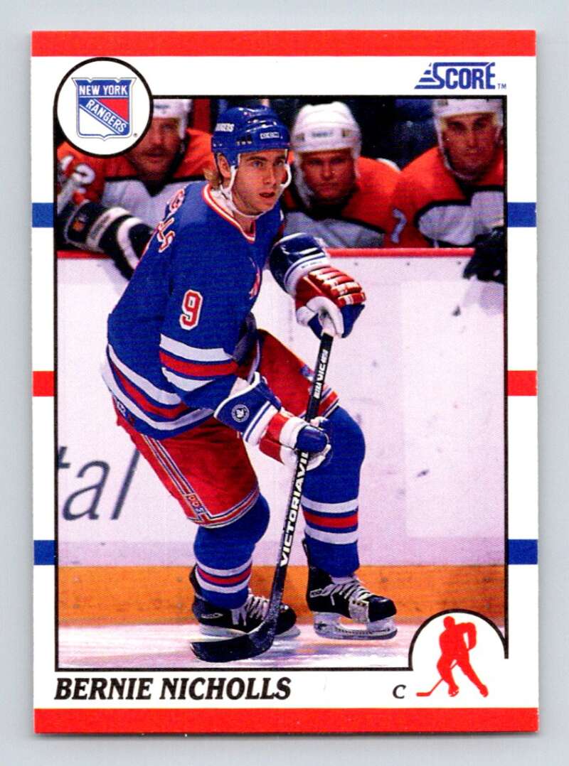 #9 Bernie Nicholls - New York Rangers - 1990-91 Score American Card