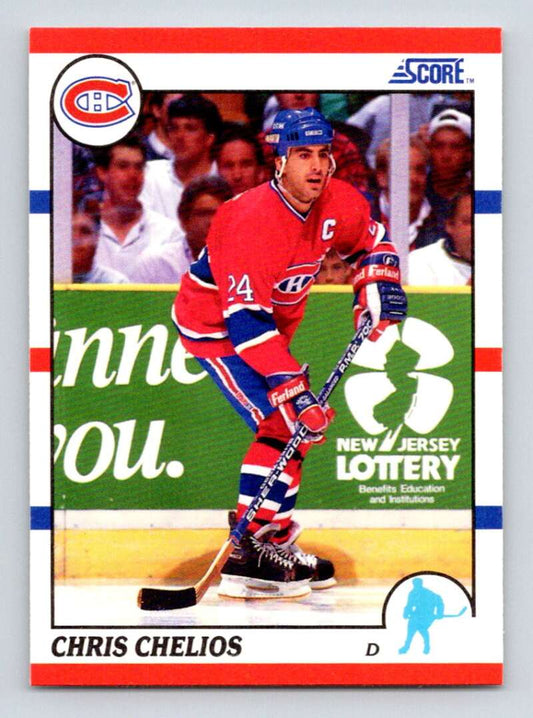 #15 Chris Chelios - Montreal Canadiens - 1990-91 Score American Hockey