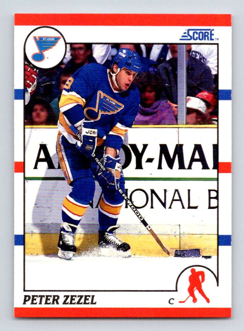 #24 Peter Zezel - St. Louis Blues - 1990-91 Score American Card