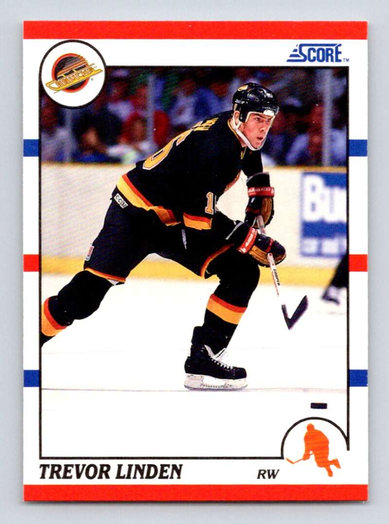 #32 Trevor Linden - Vancouver Canucks - 1990-91 Score American Card