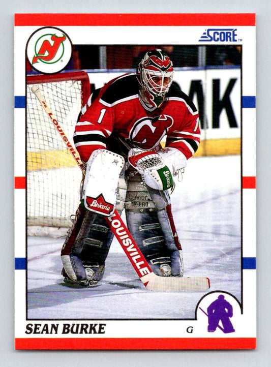 #34 Sean Burke - New Jersey Devils - 1990-91 Score American Hockey