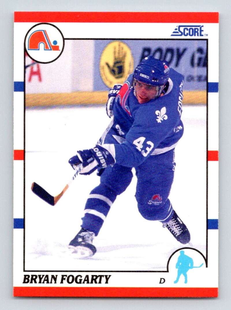 #54 Bryan Fogarty - Quebec Nordiques - 1990-91 Score American Hockey