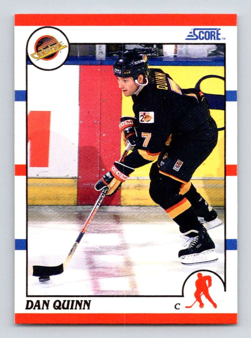 #55 Dan Quinn - Vancouver Canucks - 1990-91 Score American Card