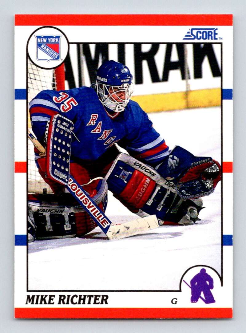 #74 Mike Richter - New York Rangers RC - 1990-91 Score American Card
