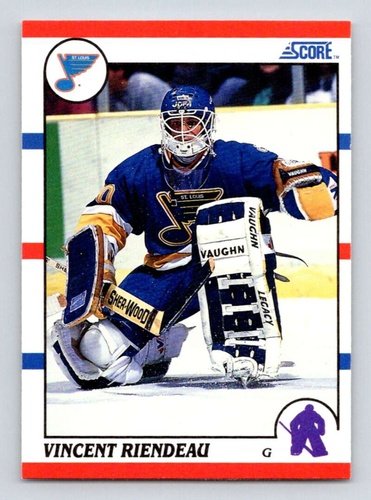 #107 Vincent Riendeau - St. Louis Blues RC - 1990-91 Score American Card