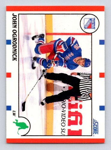 #113 John Ogrodnick - New York Rangers - 1990-91 Score American Card