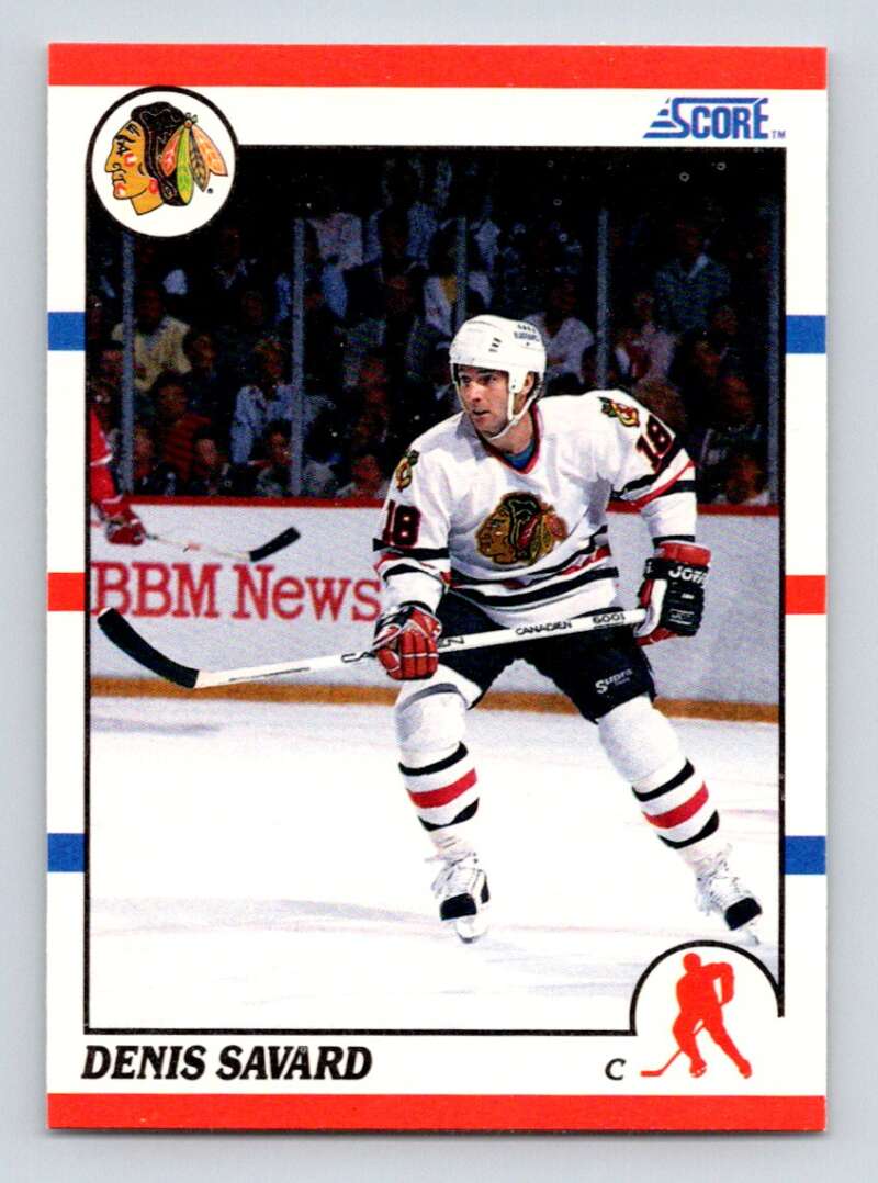 #125 Denis Savard - Chicago Blackhawks - 1990-91 Score American Card