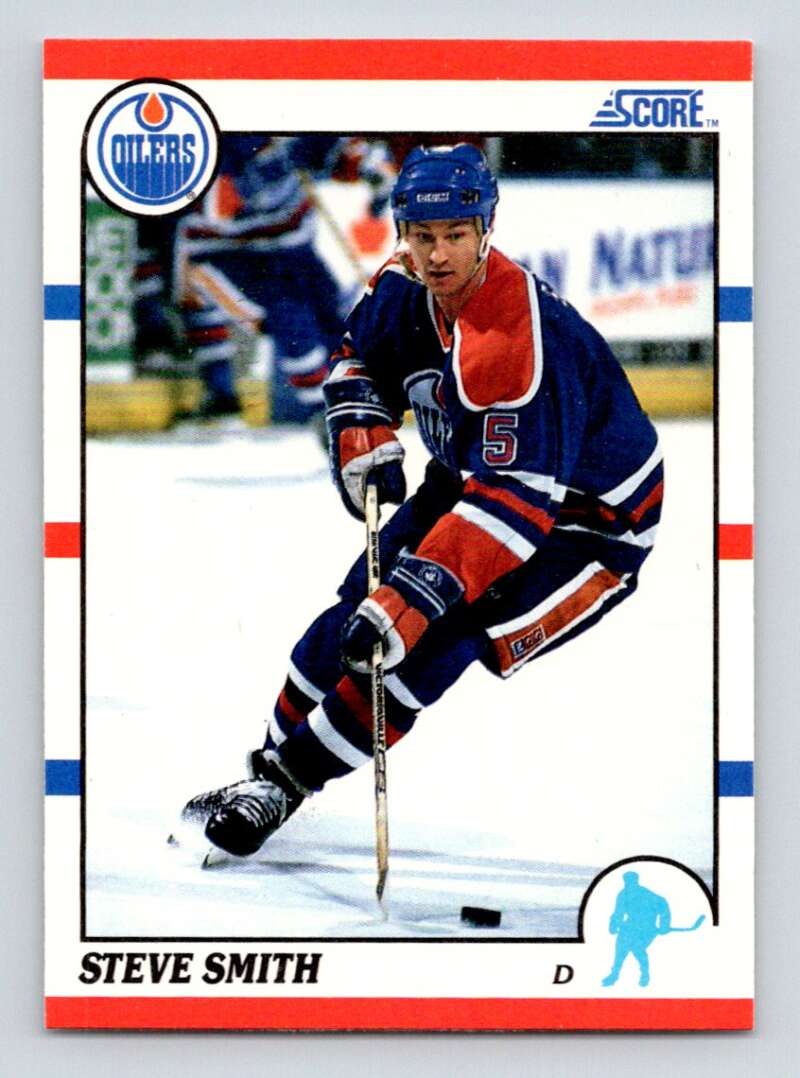 #129 Steve Smith - Edmonton Oilers - 1990-91 Score American Hockey