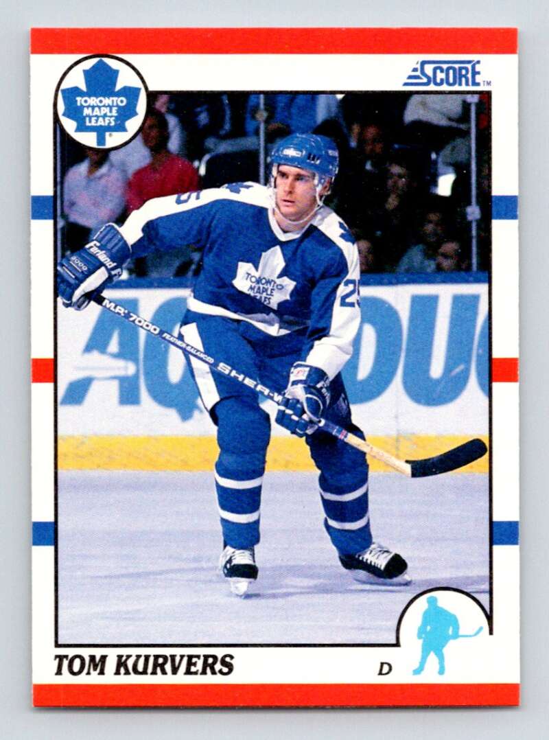 #142 Tom Kurvers - Toronto Maple Leafs - 1990-91 Score American Hockey