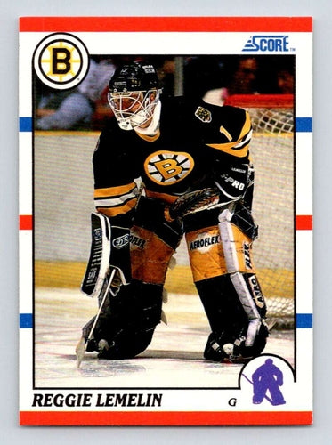#159 Reggie Lemelin - Boston Bruins - 1990-91 Score American Hockey