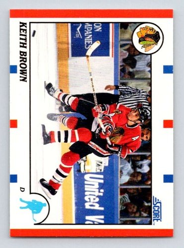#161 Keith Brown - Chicago Blackhawks - 1990-91 Score American Hockey
