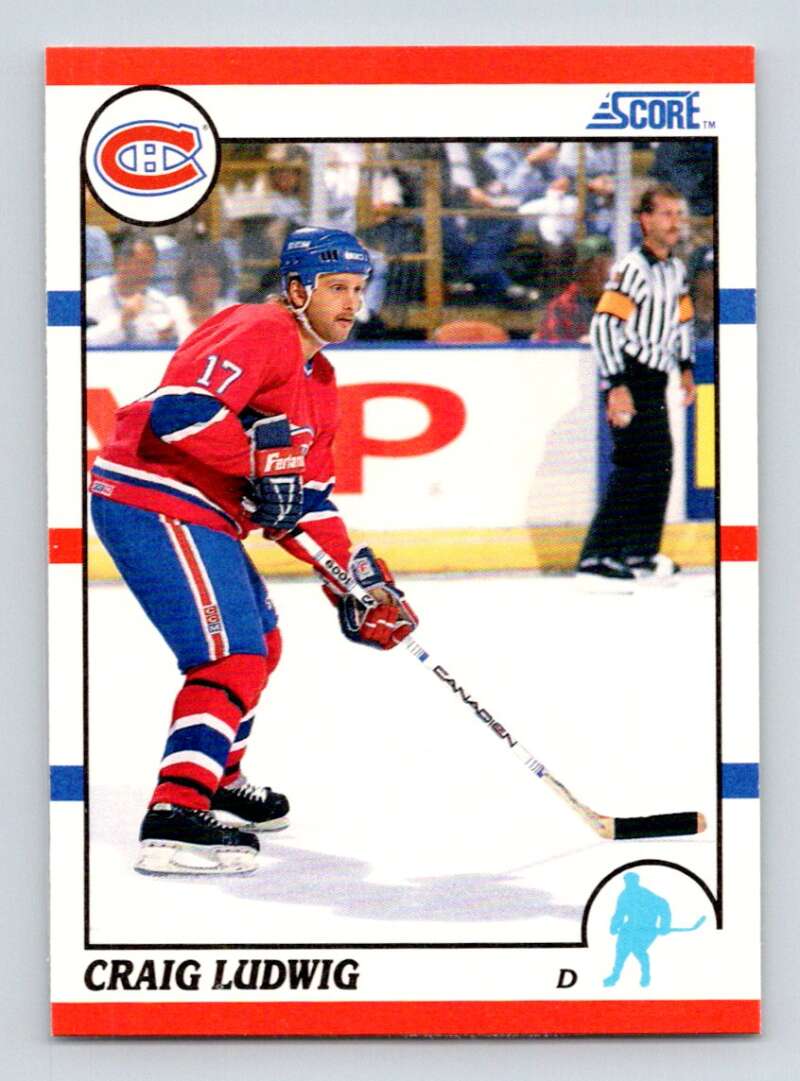 #165 Craig Ludwig - Montreal Canadiens - 1990-91 Score American Card