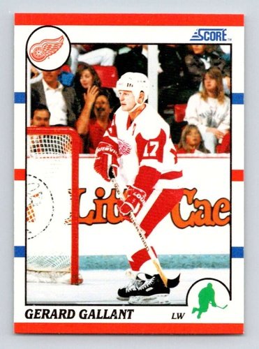 #180 Gerard Gallant - Detroit Red Wings - 1990-91 Score American Card