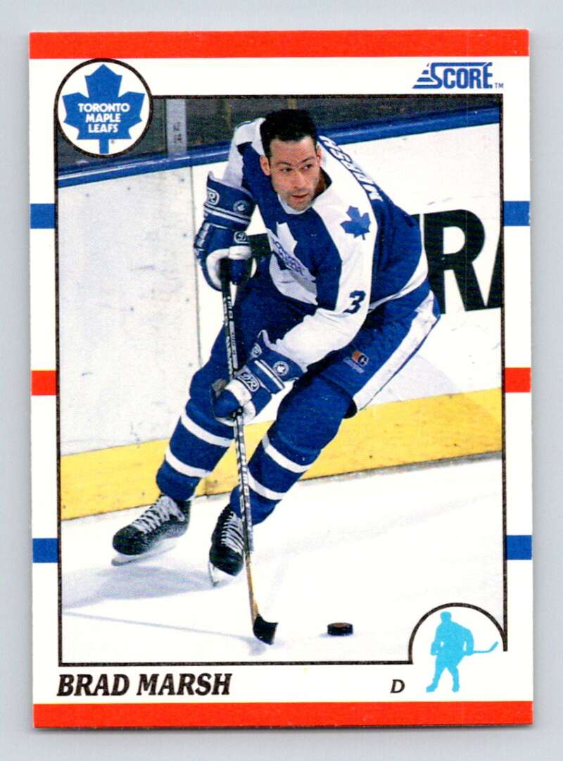 #219 Brad Marsh - Toronto Maple Leafs - 1990-91 Score American Hockey