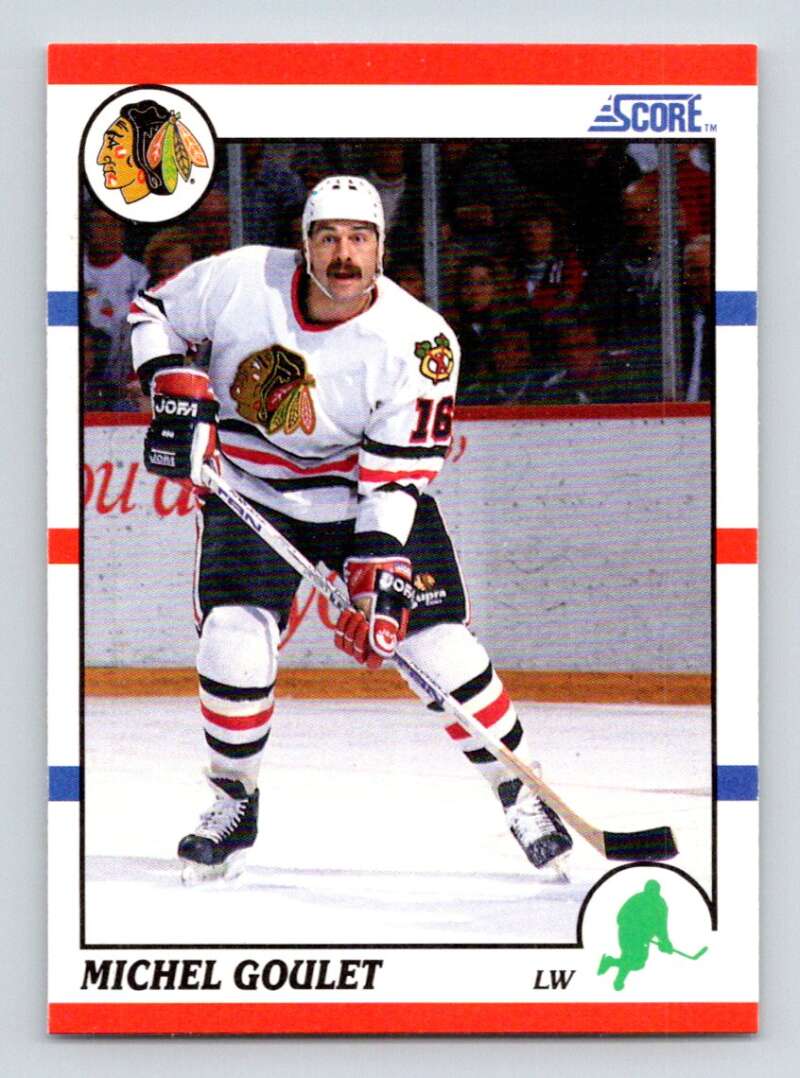 #221 Michel Goulet - Chicago Blackhawks - 1990-91 Score American Card