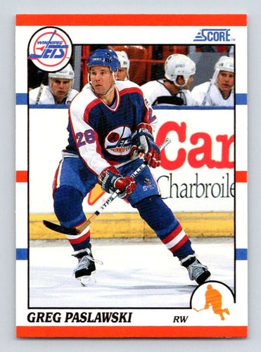 #249 Greg Paslawski - Winnipeg Jets - 1990-91 Score American Hockey