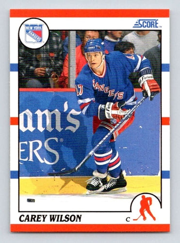 #254 Carey Wilson - New York Rangers - 1990-91 Score American Hockey