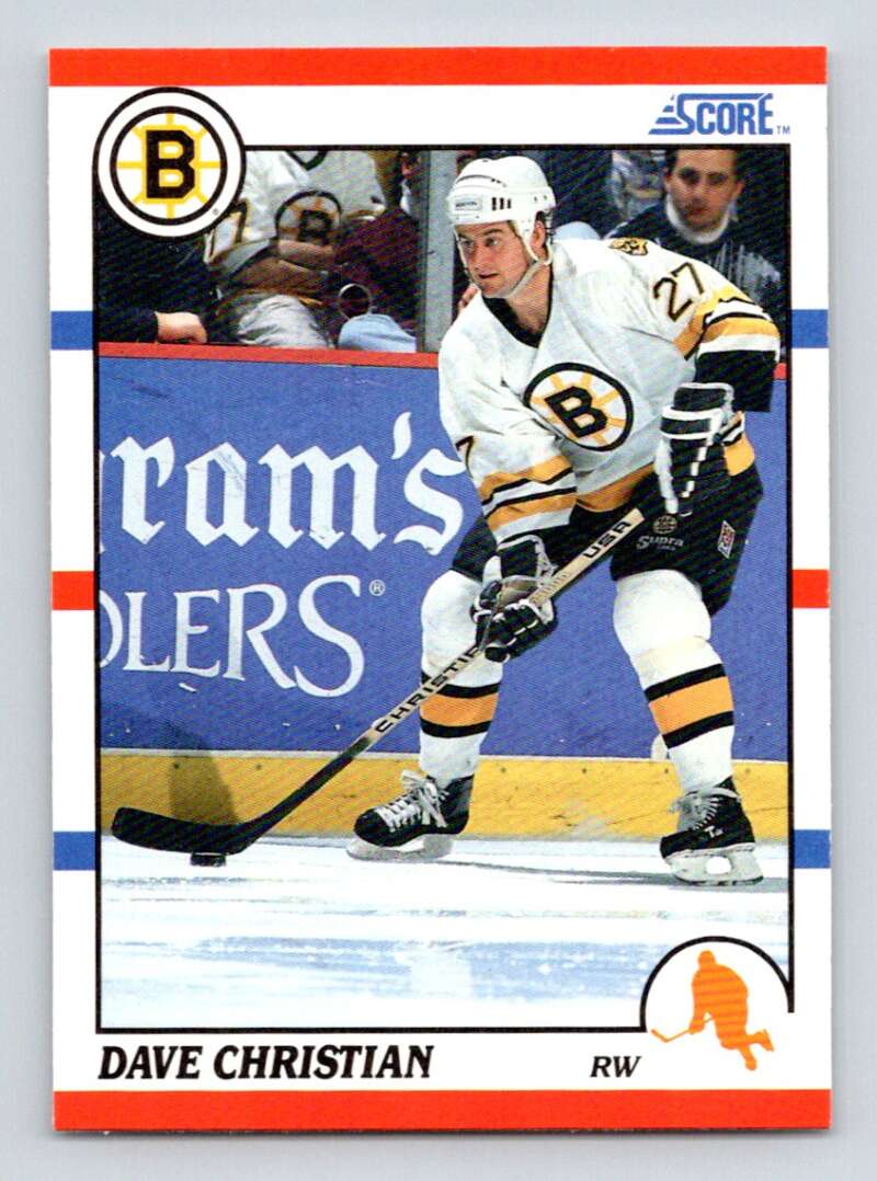 #295 Dave Christian - Boston Bruins - 1990-91 Score American Card